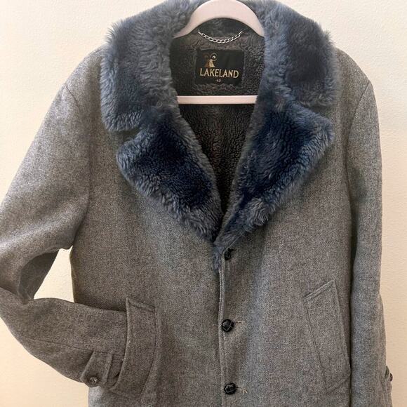 1960's Vintage Blokecore Wool Faux Fur lIned Regency Large 42 Classic Heritage - Picture 2 of 9